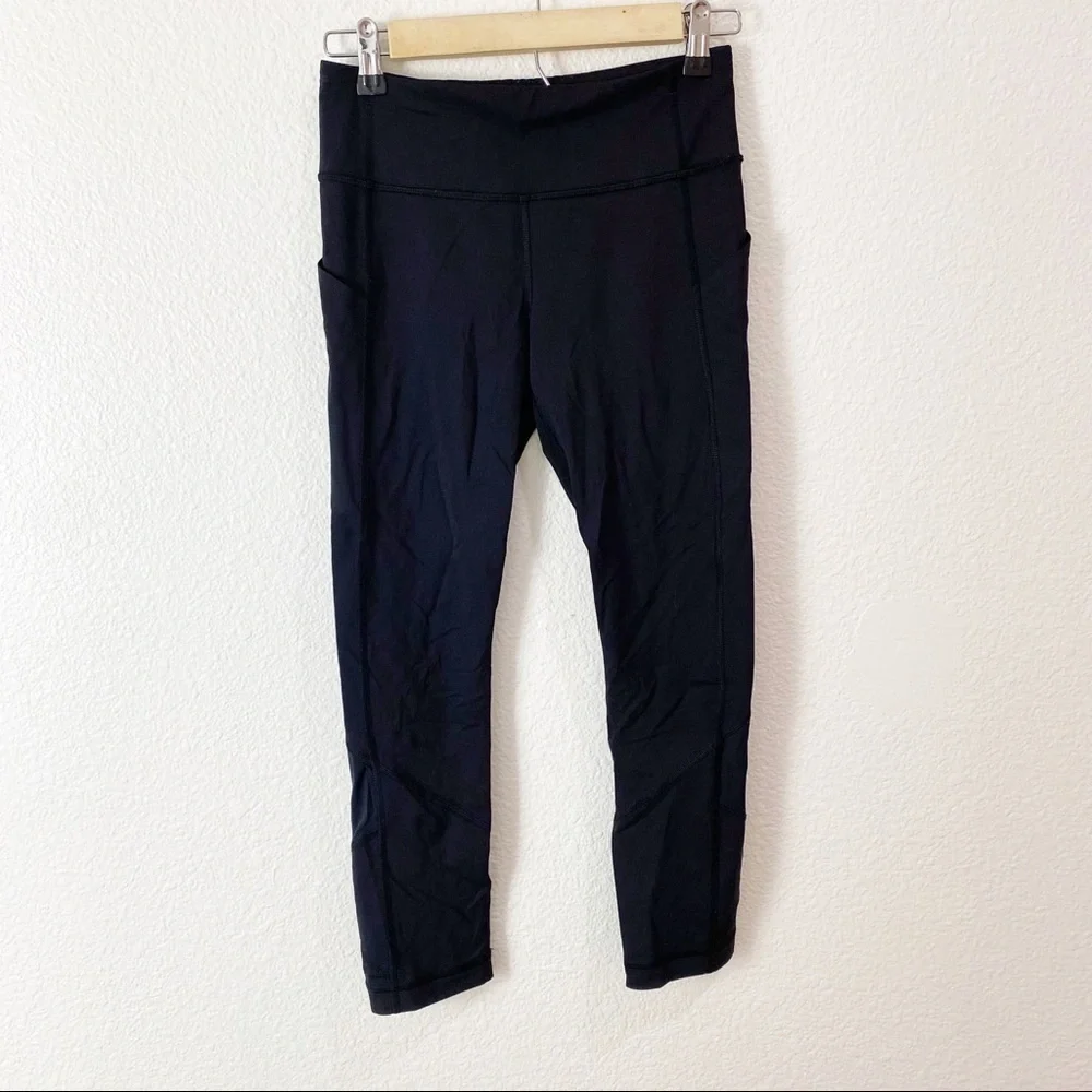 Lululemon- Black Inspire Crop Size 4